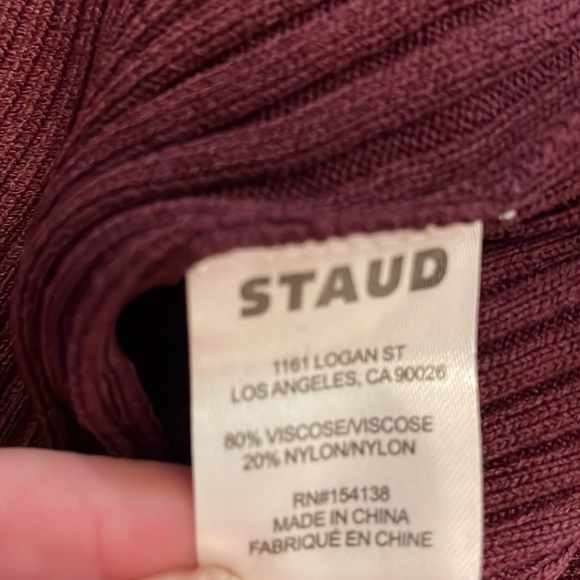 🆕 STAUD Napa Rib Knit MIDI Dress - Picture 8 of 8